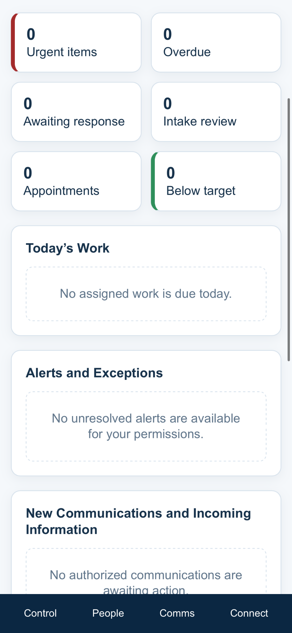 Mission Intelligence mobile interface
